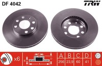 2X Trw Bremsscheibe DF4042 FüR Astra Opel Cc Corsa Zafira Chevrolet Classic T98