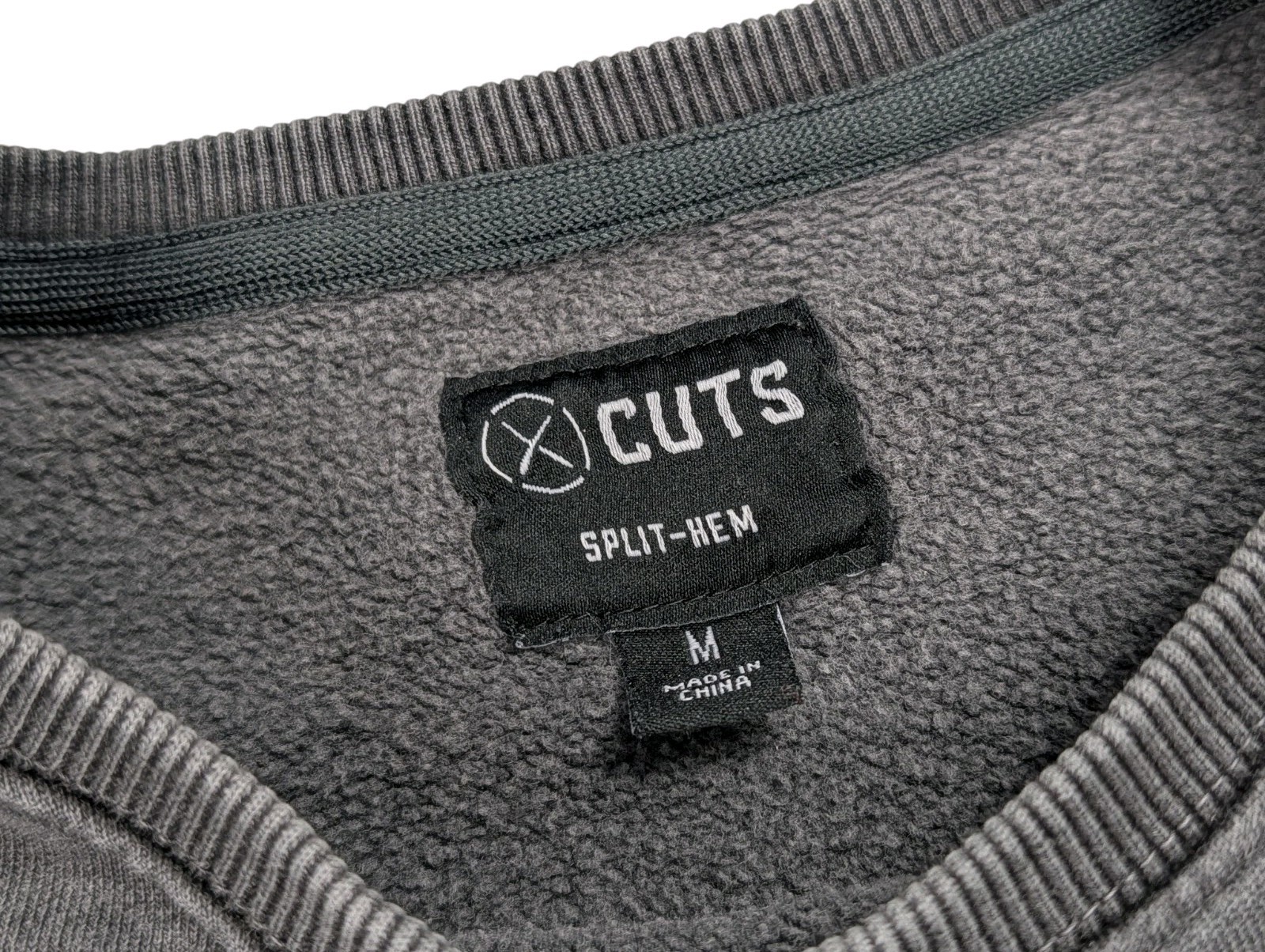 Cuts Split-Hem Sweatshirt Men Medium Crewneck 100… - image 3