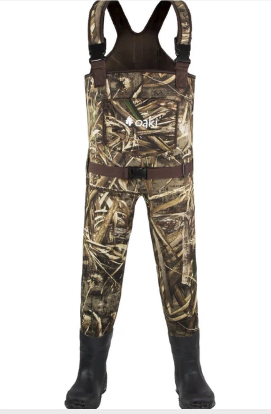 Oaki Realtree Neoprene Waterproof Hunting Fishing Waders Kids Size 6/7 Shoes 1Y