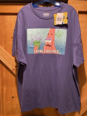 SpongeBob SquarePants Patrick 3 Dollars Shirt NWT Nickelodeon Men s Size XXL
