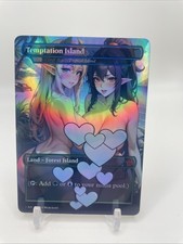 MTG Tropical Island Foil waifu fanart Estilo EDH Playtest Commander