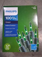 Philips 100 CT Mini String Lights Green Indoor Outdoor Christmas Patio