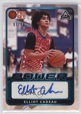 2021-22 Leaf Pro Set Power Platinum Spectrum Foil 97/99 Elliot Cadeau Auto 1m9k