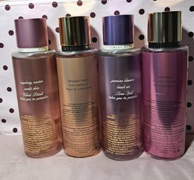 Victoria's Secret Fragrance Mist Lot 4 Velvet Petals Vacation Bare Vanilla 8.4