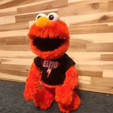 Sesame Street 15" Hasbro Lets Rock Elmo Singing Animated Doll WORKS