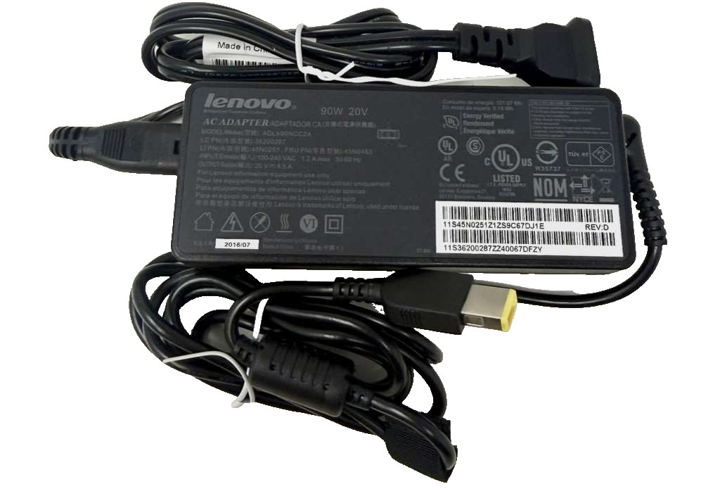 Lenovo 90W 20V 4.5A AC Adapter ADLX90NLC2A Slim Tip Laptop Charger