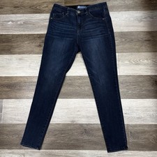 Democracy  Ab  Solution Skinny Jeans Women  s Sz 4 Mid Rise Stretch Dark Wash Blue