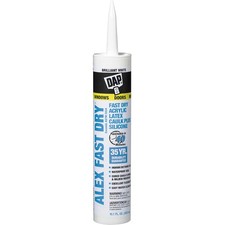 DAP ALEX FAST DRY Acrylic Latex Caulk Plus Silicone: 10.1 fl oz. cartridge White