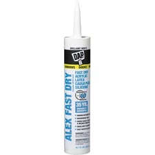DAP ALEX FAST DRY Acrylic Latex Caulk Plus Silicone: 10.1 fl oz. cartridge White