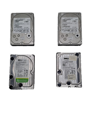 Lot of 4 Hard Drive 3.5'' SATA different brands check the description