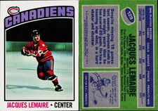 1976-77 Topps Hockey Card #129 Jacques Lemaire