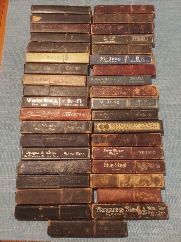 Antique and Vintage Straight Razor Empty Box Lot 