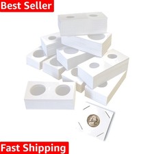 High-Quality 400PCS 2x2 Cardboard Coin Flips with Clear Windows - Retail Pack