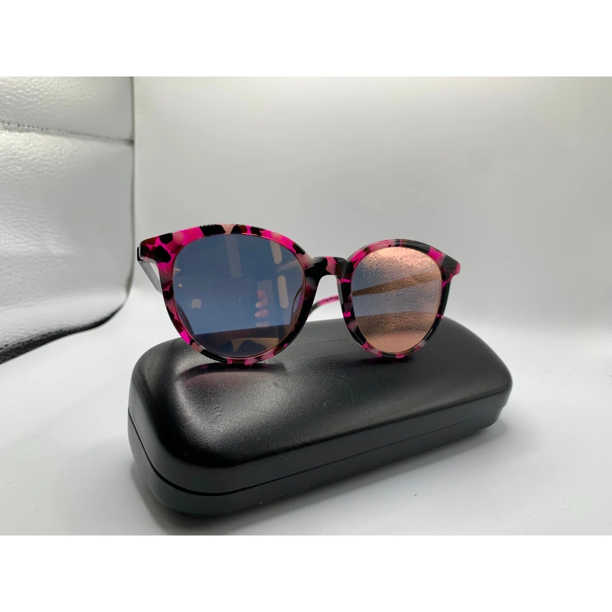 McQ Alexander McQueen Pink Tortoise Round Mirrored Sunglasses MQ0089S 008#591 Alexander McQueen Round Sunglasses for Women for sale | eBay main image 2