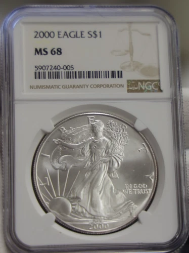 2000 US Silver Eagle $1 NGC MS68