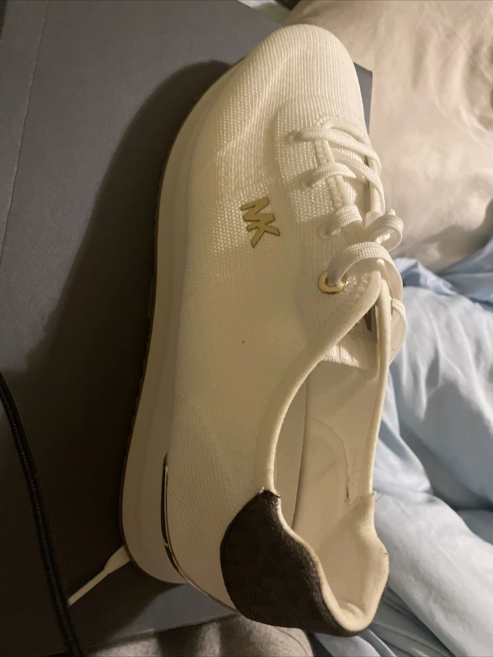 Michael Kors Monique Knit Running Trainer Sneakers Size 11, White - Image 2 of 4