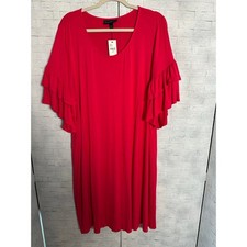 Lane Bryant women’s dress Tshirt pick ruffles cozycore coastal grandma plus size