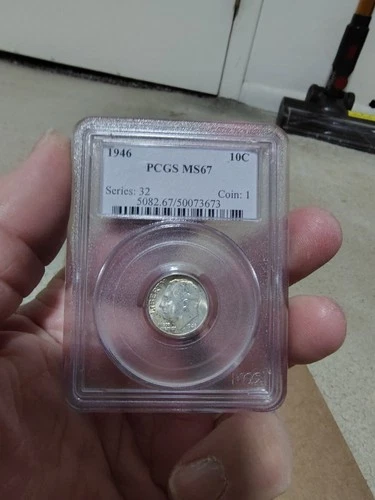 1946 10C Roosevelt Dime PCGS MS67 Series 32 Coin Number One