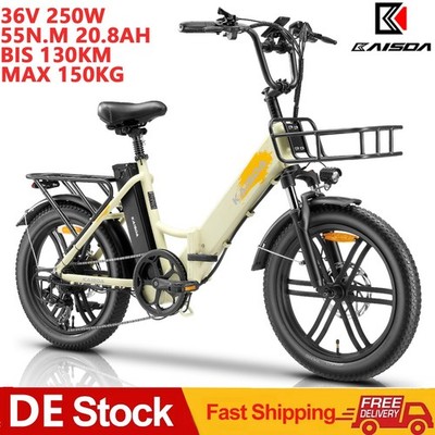 E-Bike Klapprad 20 Zoll Elektrofahrrad 20.8Ah Dual-Akku Electric Bike  Fatbike | eBay.de