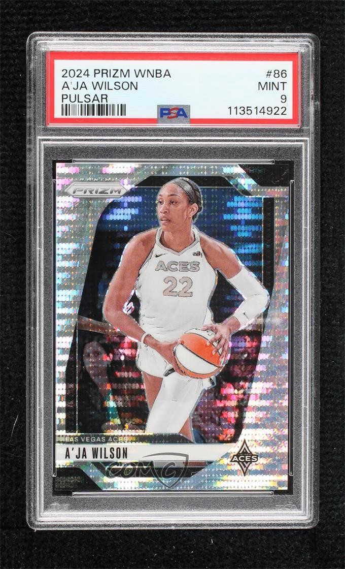 2024 Panini Prizm WNBA Pulsar Prizm 465/499 A'ja Wilson #86 PSA 9 MINT 14t3