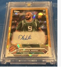 2023-24 Topps Chrome Derrick White Orange Auto #/25 SSP