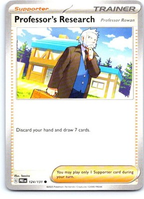 Professor's Research [Professor Rowan] 124/131 Prismatic Evolutions Pokemon NM