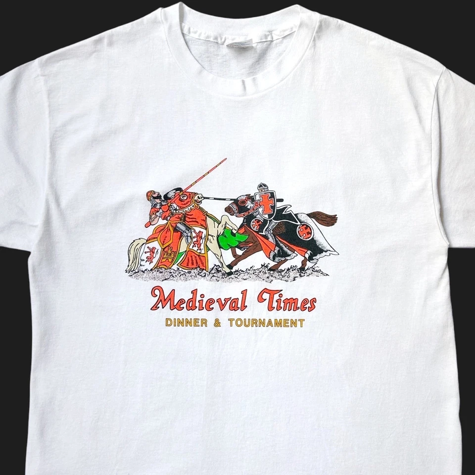 90s Vintage Medieval Times T-shirt Single Stitch Dinner & Tournament Knights. - Image 2 of 4
