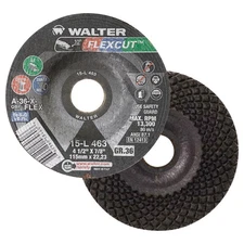 Walter 15L463 4-1/2x7/8 Flexcut Grinding Wheels Type 29 Grit 36, 25 pack