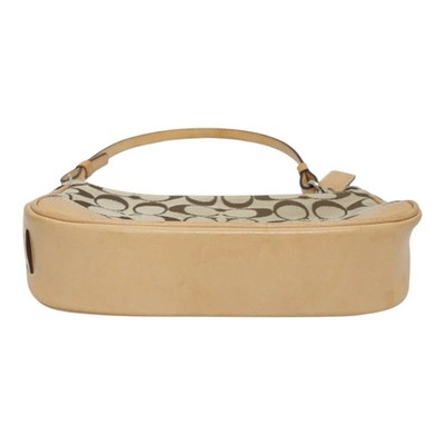 バッグ COACH Signature Accessory Pouch Y2K 6094 Coach Signature Demi mini Pouch Hand Bag Canvas Leather Beige 6094