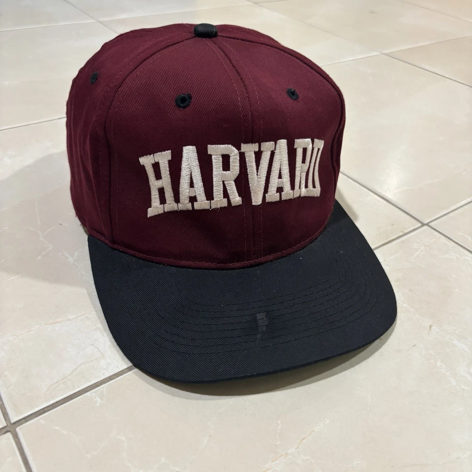 De colección Años 90 Y2K Harvard SnapBack Sombrero Universidad Bordado Béisbol Rojo Adulto  Foto 2 de 4