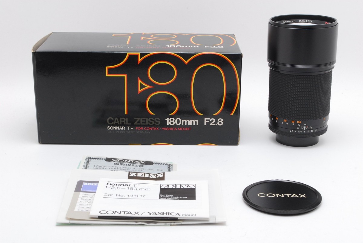 レンズ(単焦点) CONTAX Carl Zeiss Sonnar 180mm F2.8 AEG MINT] Contax Carl Zeiss Sonnar T* 180mm f/2.8 AEG MF Lens C/Y