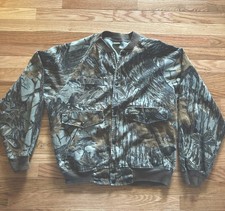Vintage Spartan Realtree Camo Bomber Jacket Men LG Made In USA Foliage Hunting