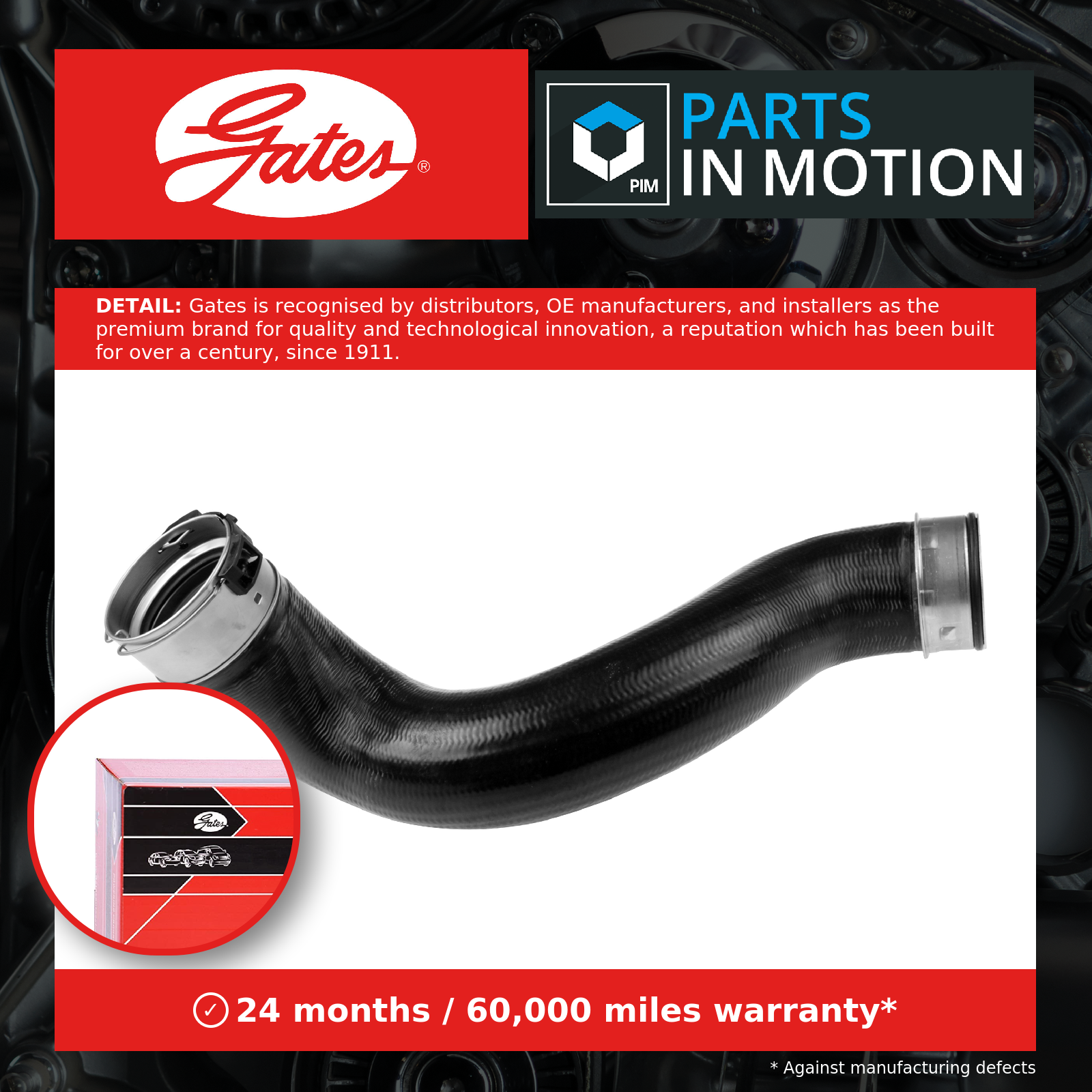 Gates Turbo Hose 09-0843 Charger 2045280682 A2045280682 417710843 OE Quality New - Image 12