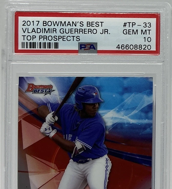 Vladimir Guerrero Jr Rookie PSA 10 -2017 Bowman's Best Top Prospects -Blue Jays Foto 2 de 4