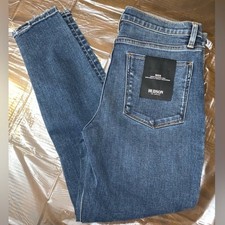 Hudson Nico Super Skinny Ankle Jeans Women Size 29 Mid Rise Distressed NWT 195