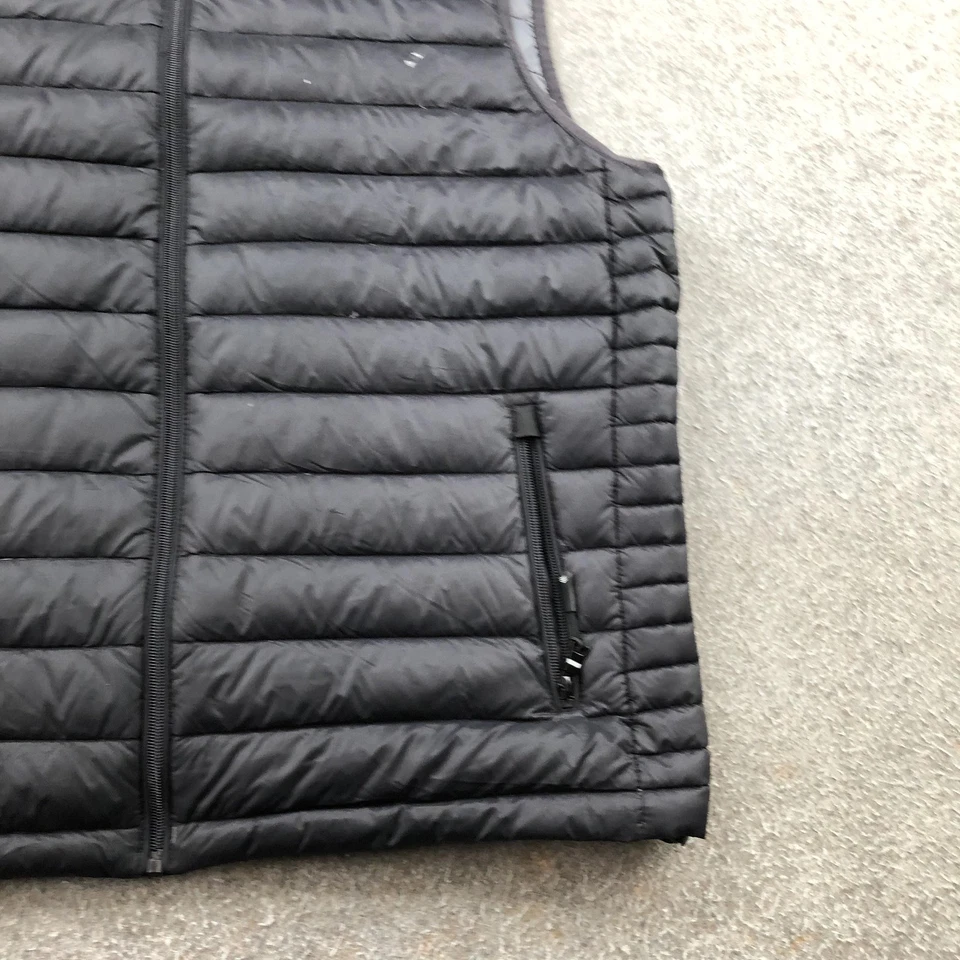 Solaris Vest Mens Large Black Natural Down Puffer Quilted Zip Pockets Gilet - Image 3 of 4