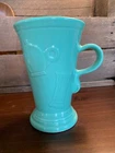 Fiesta Sea Mist Retired Pedestal Mug | Fiestaware Tall Coffee Cup Cappuccino
