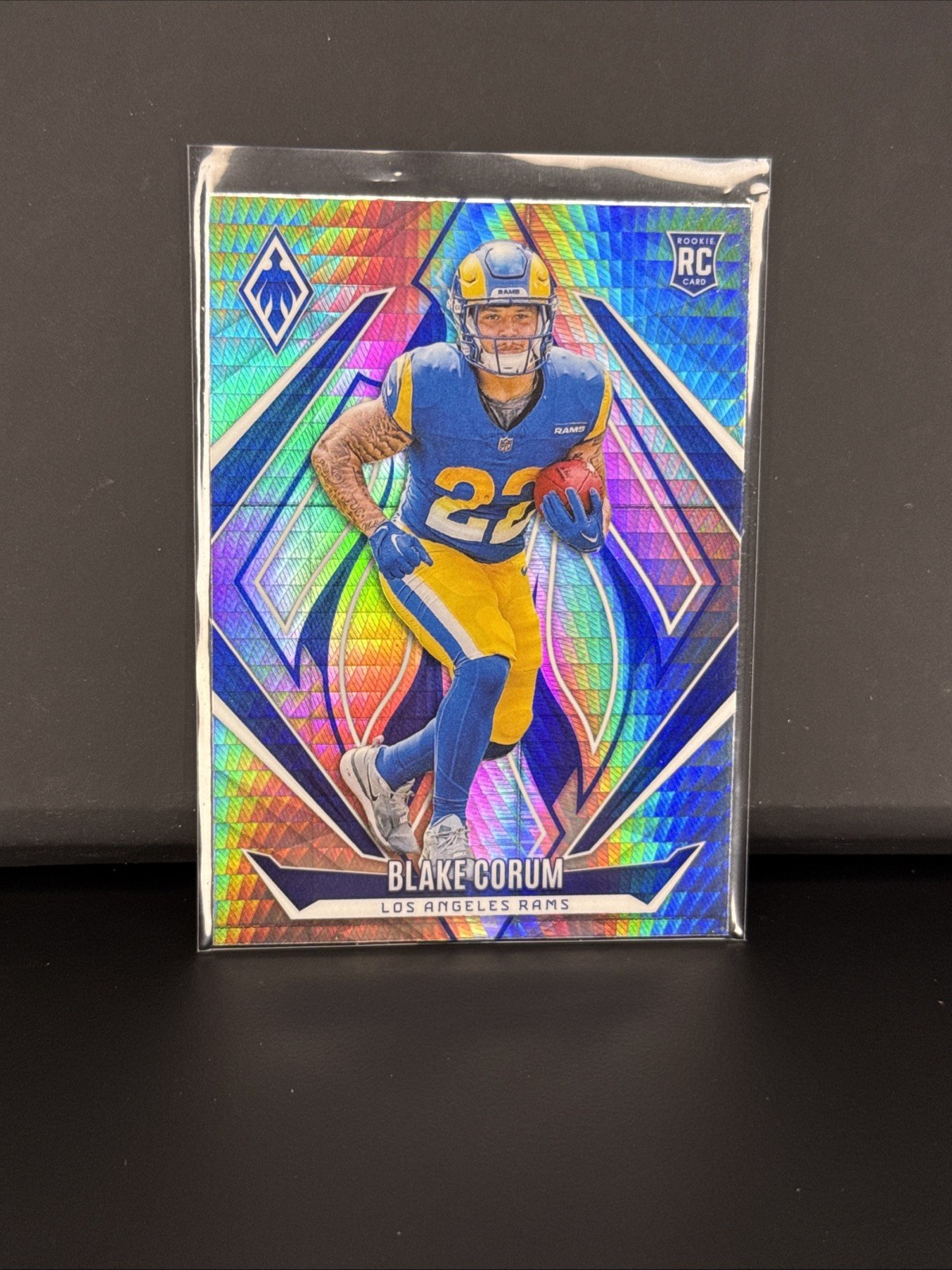 2024 Panini Phoenix Blake Corum Rookie (RC) Wave #158 Los Angeles Rams
