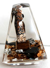 Vintage Hand Carved Painted Horned Owl Lucite/acrylic Unique Canada Paperweight — photo 4