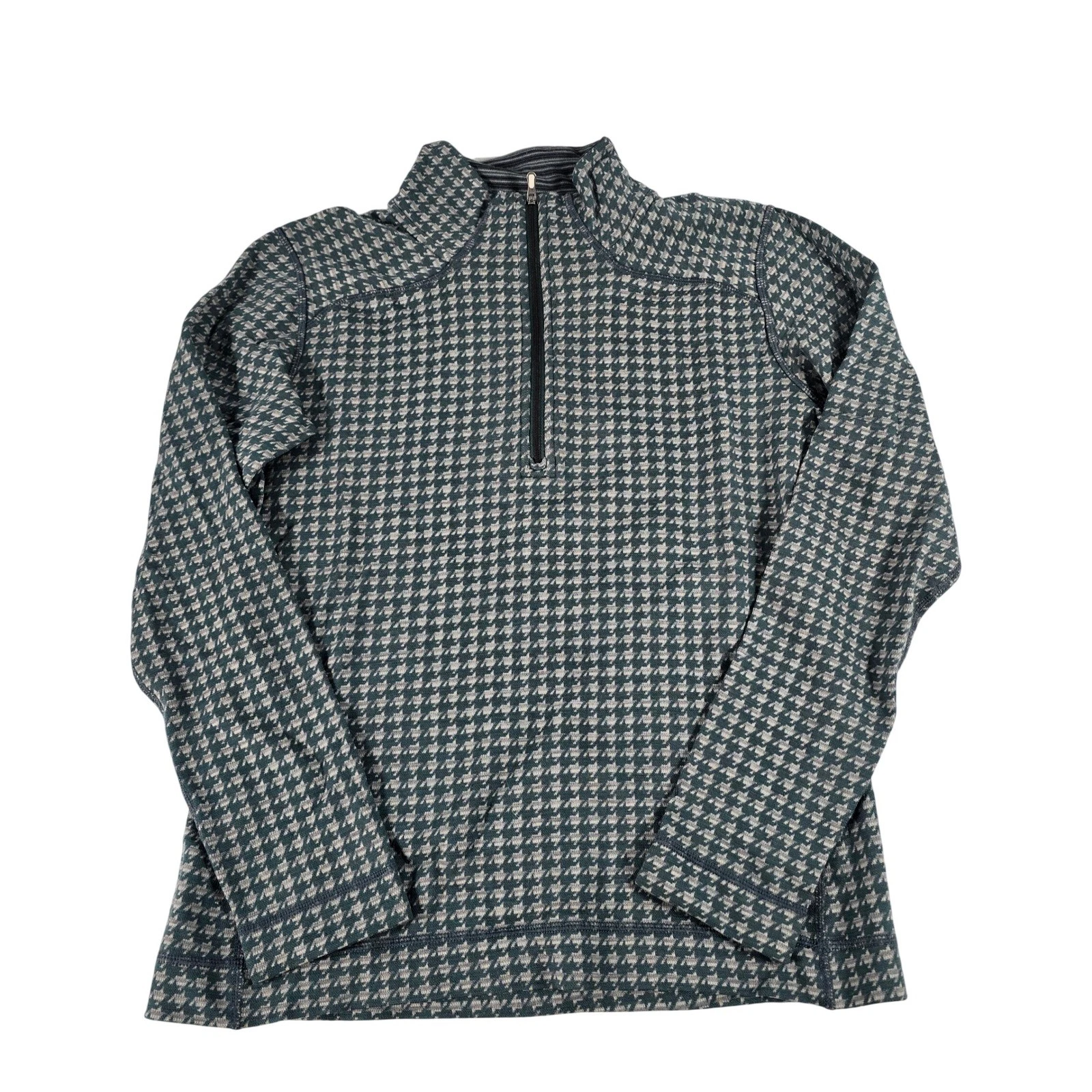Smartwool Womens Merino Wool Houndstooth Quarter Zip Base Layer Top Grey Blue L
Opens in a new windo