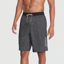 Speedo Men's 9" Solid Swim Shorts - Heathered Gray MEDIUM - NEW