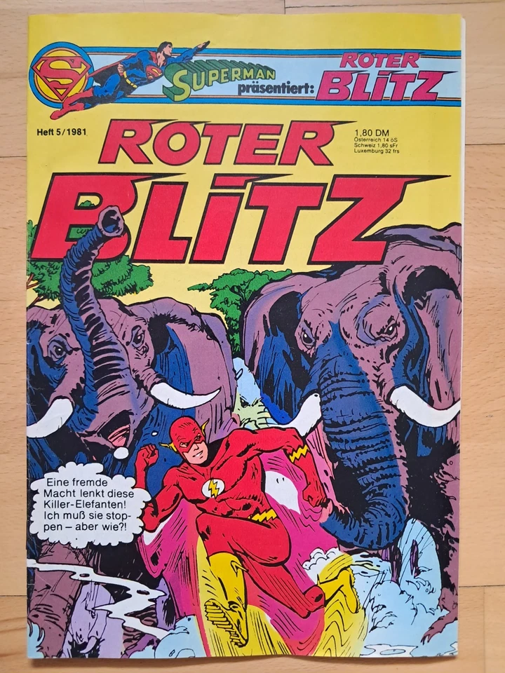 Superman präsentiert Roter Blitz Nr.5 von 1981 - TOP Z1 Ehapa Comicheft - Bild 1 von 3