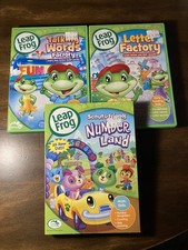 LEAP FROG DVD LOT: Talking Words, Letter Factory, Scout  Friends Number Land