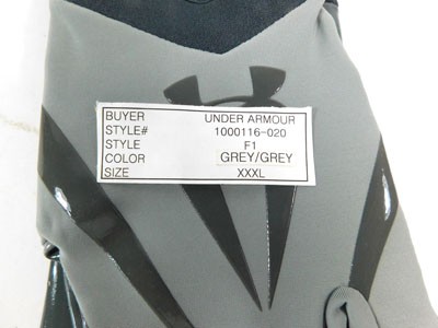 Under Armour UA Style F1 Grey/Grey Size XXXL Football Receiver Gloves thumbnail 3