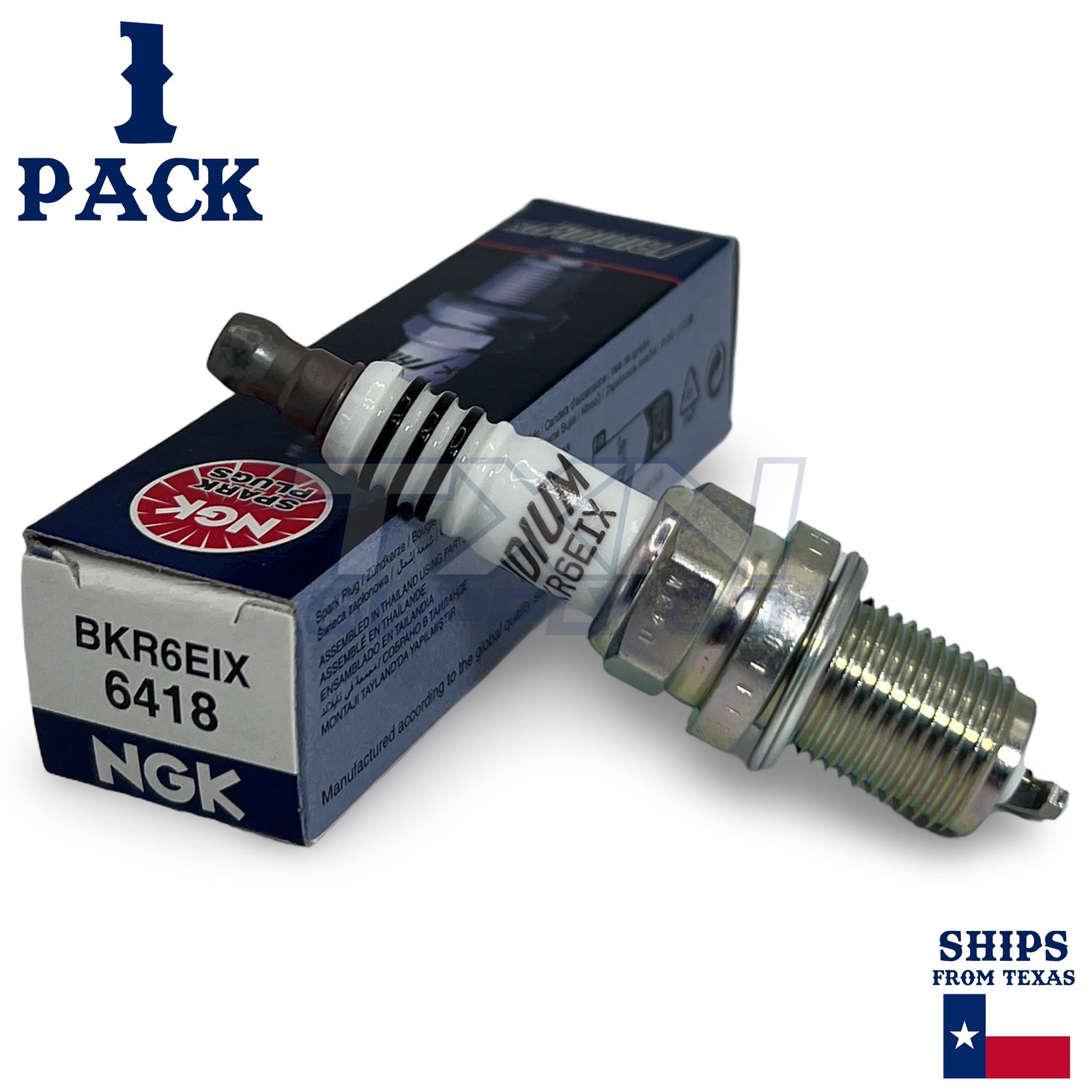 1 Pack NGK Iridium IX 6418 Spark Plugs BKR6EIX