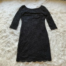 WHBM floral lace crochet long sleeve dress