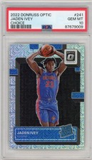 2022 DONRUSS OPTIC RC JADEN IVEY CHOICE #241 DETROIT PISTONS PSA 10 GEM MINT