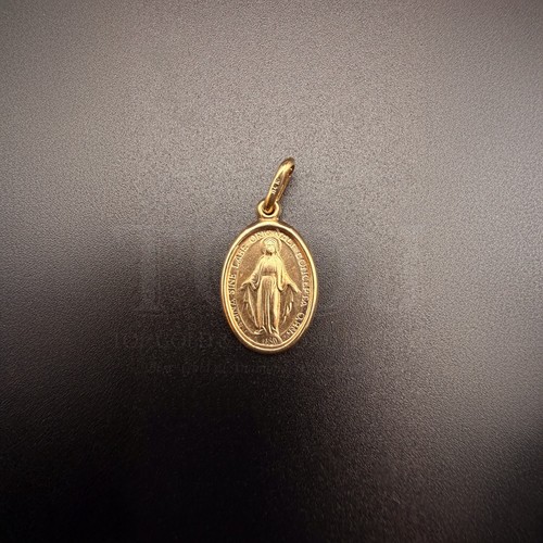 14K Yellow Gold Virgin Mary Medal Pendant – Catholic Religious Charm | eBay