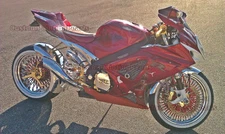 MAROON RED reflective pigment pearl HOK auto paint PPG pinstripping flames skull