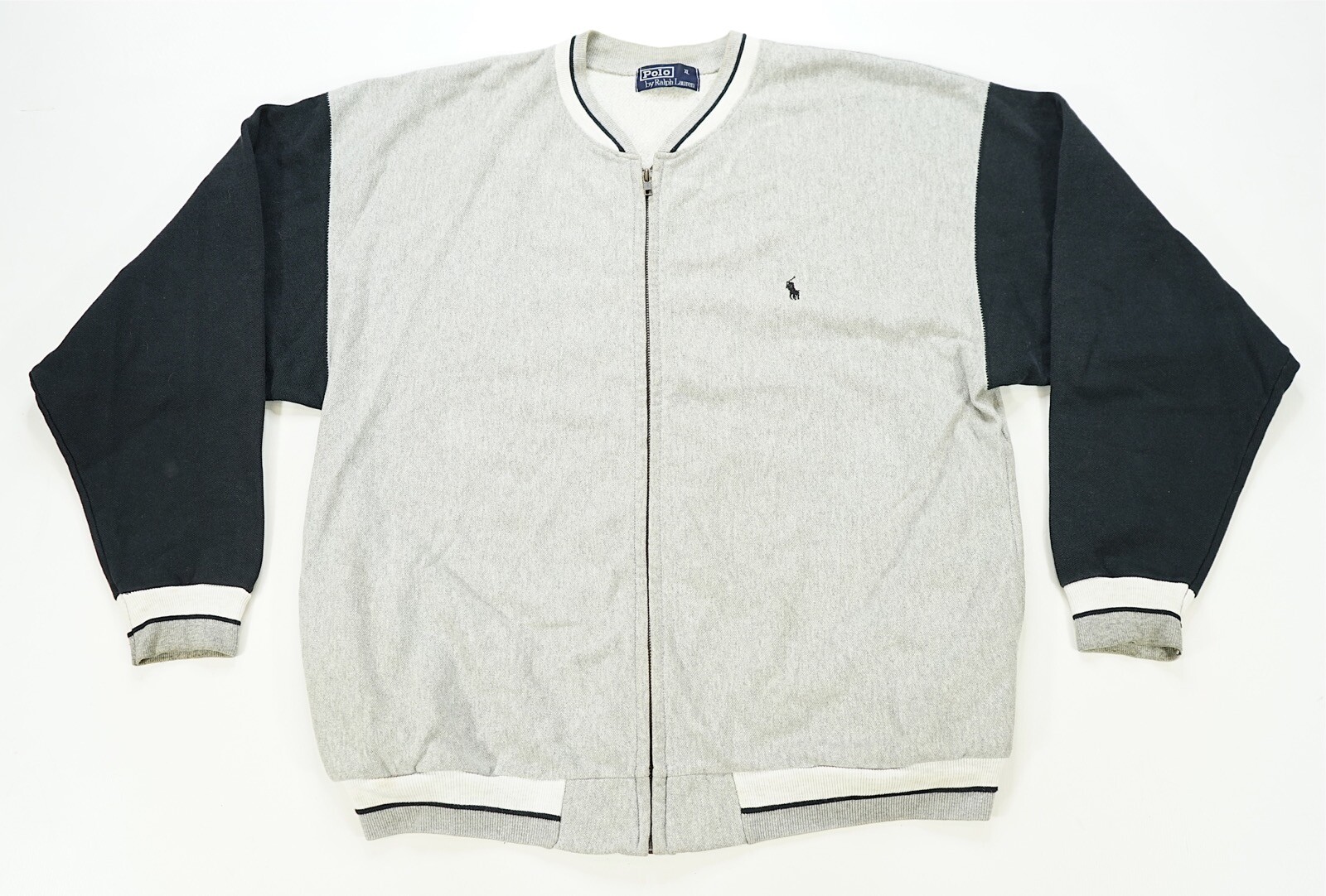 Rara polo vintage ralph lauren piccola pony cerniera intera felpa anni '90 2000 taglia xl